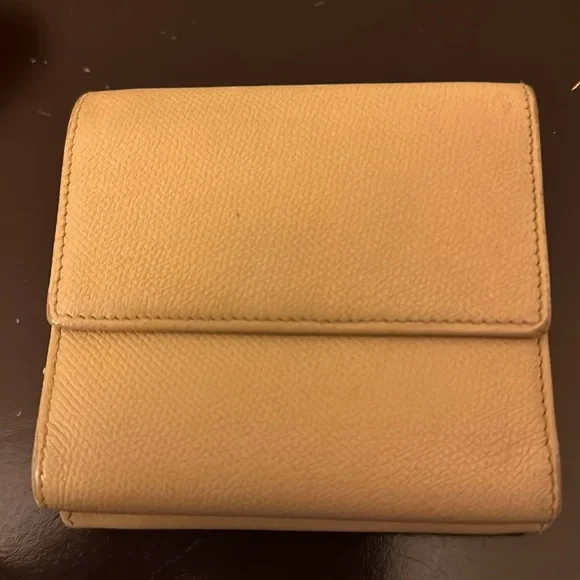 Chanel tan compact wallet. Pre loved condition. - Picture 2 of 9